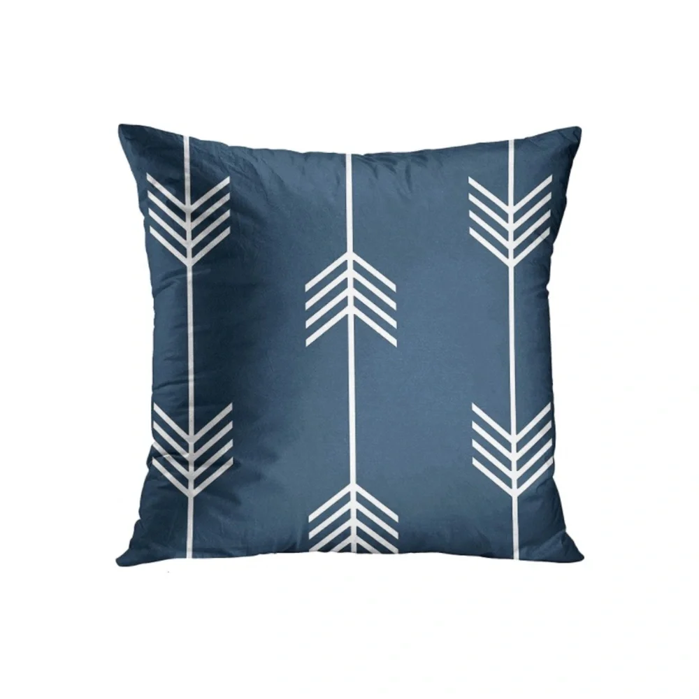 Luxury Home | Chic Blue, White & Grey Home Sweet Home Throw Pillow Covers